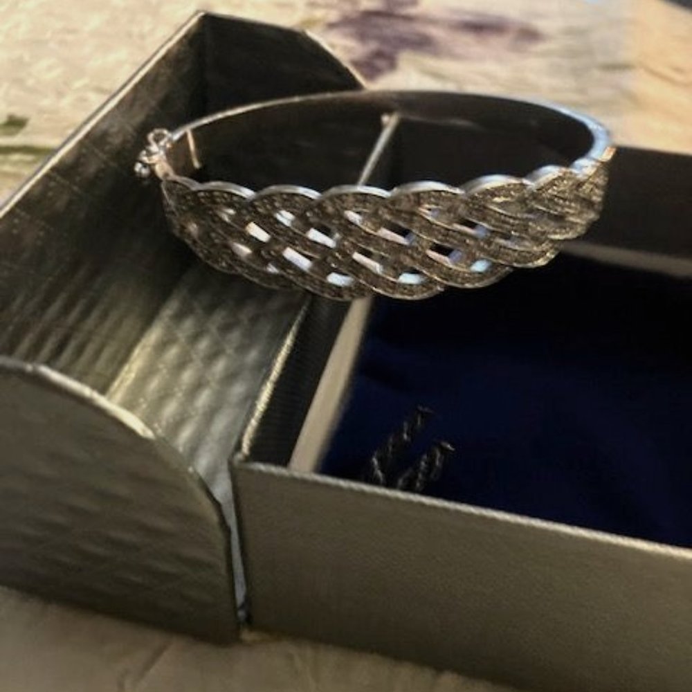 Sterling Silver, .50 KT Diamond, 7.5" bracelet/ban